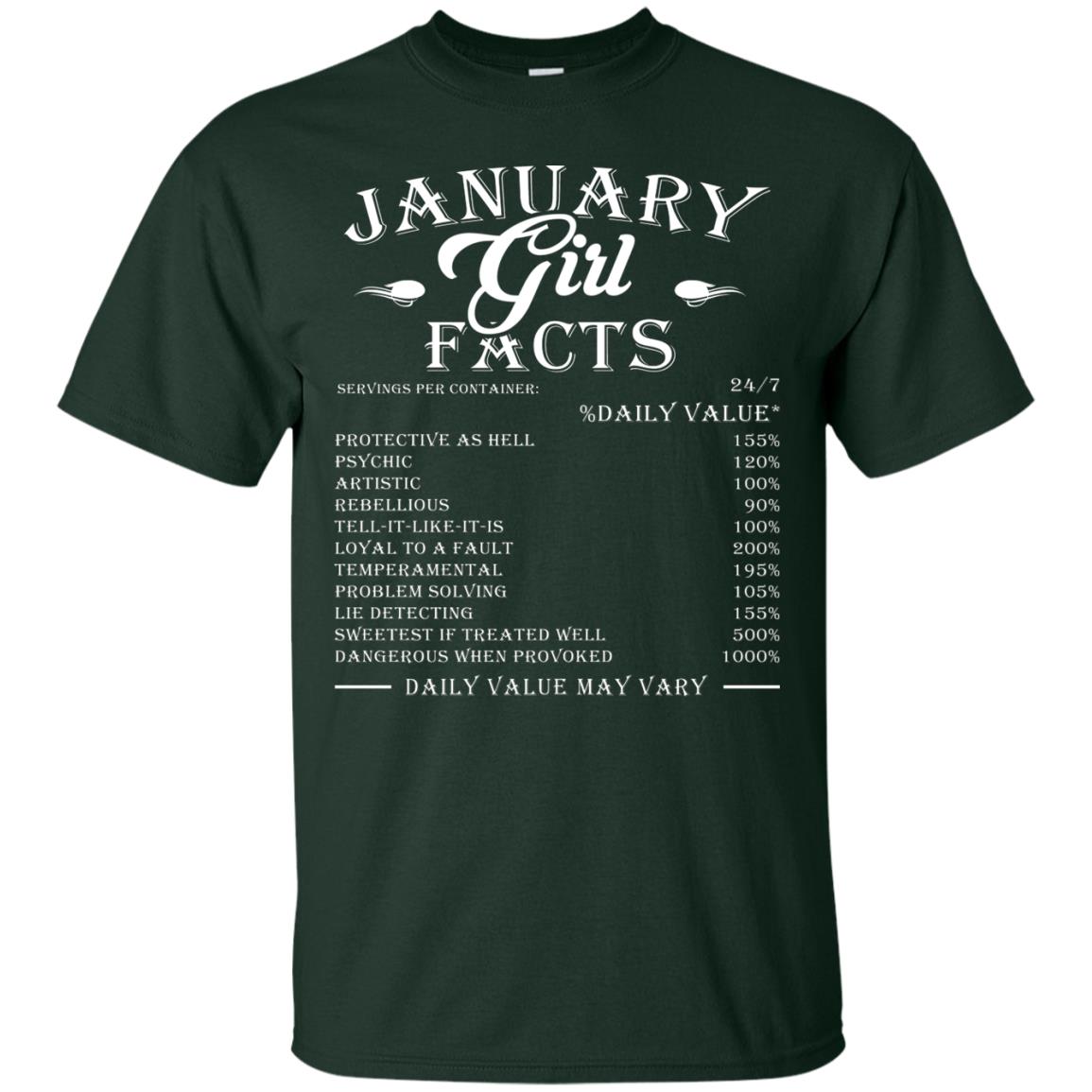 January Girl Facts Facts T-shirt Forest