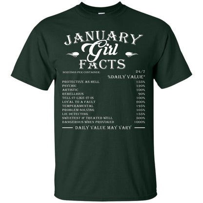 January Girl Facts Facts T-shirt Forest