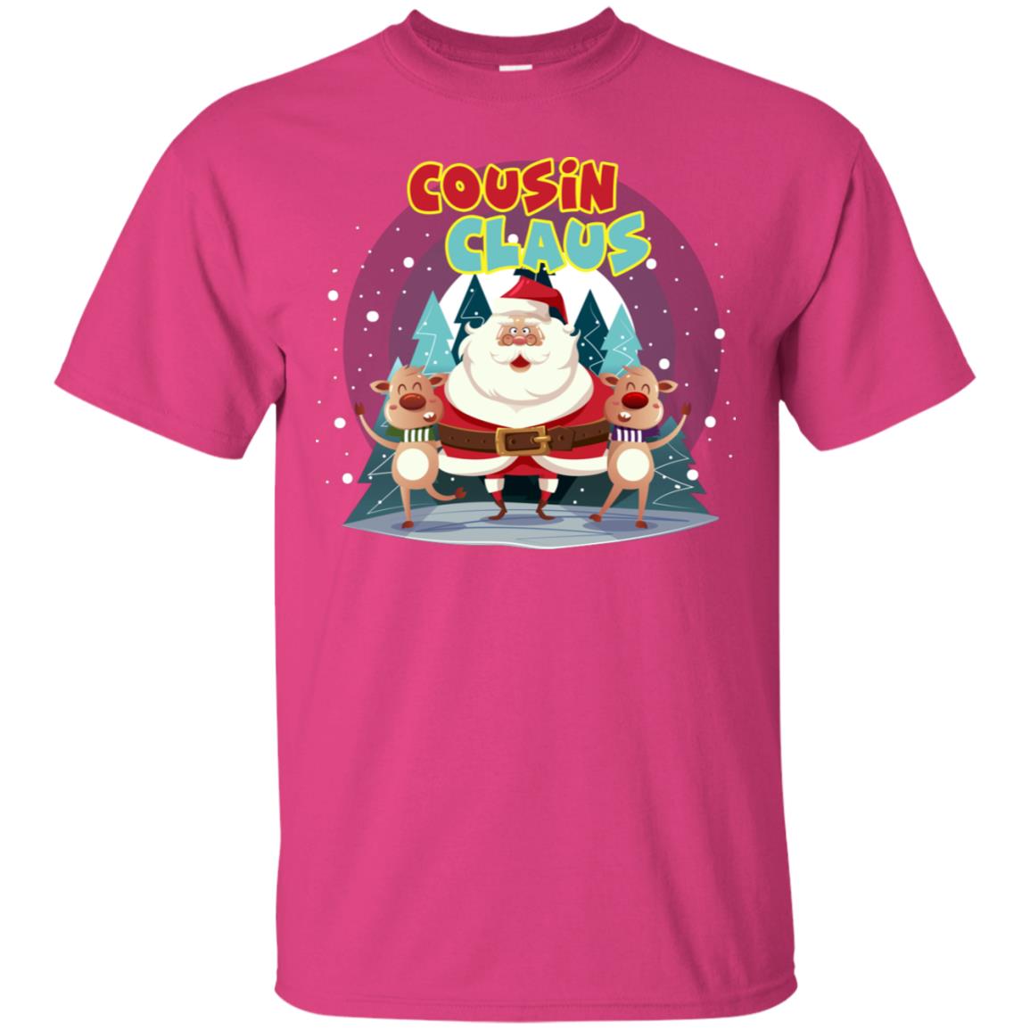 Cousin Claus Matching Family X-mas Gift Shirt Heliconia