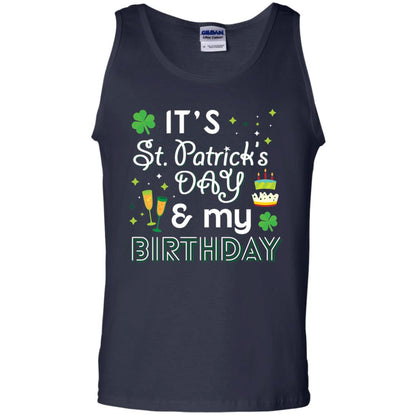 Funny My Birthday St Patricks Day Drinking T-shirt Navy