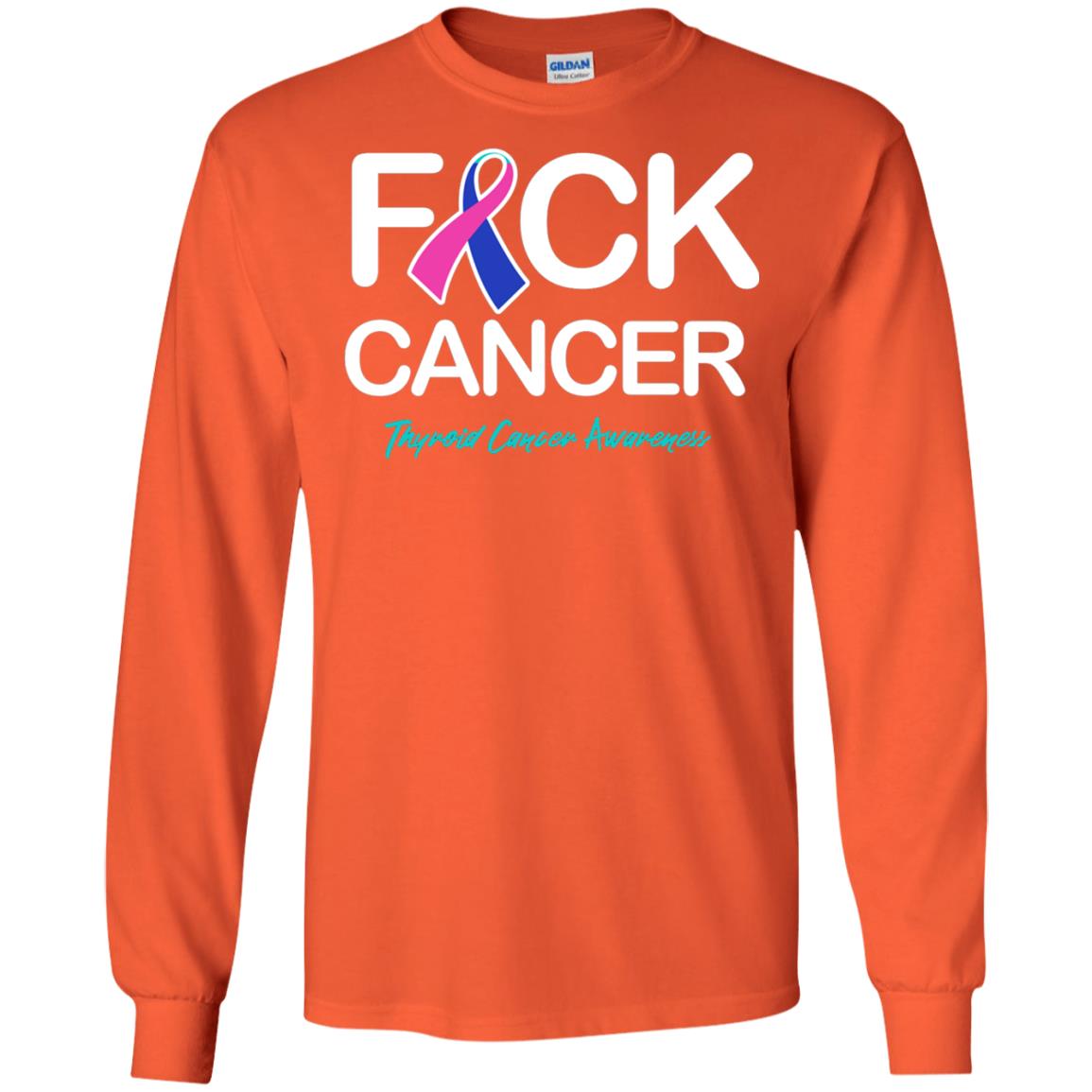 Fck Cancer Thyroid Cancer Awareness T-shirt Orange