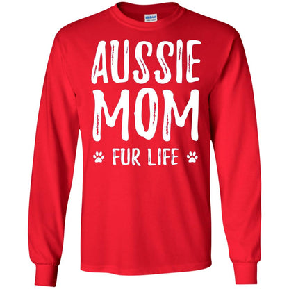 Aussie Mom Fur Life T-shirt Red