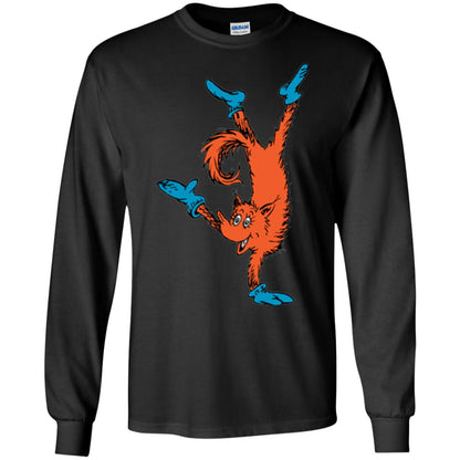 Dr. Seuss Fox In Socks Handstand Book Lover T-shirt Black