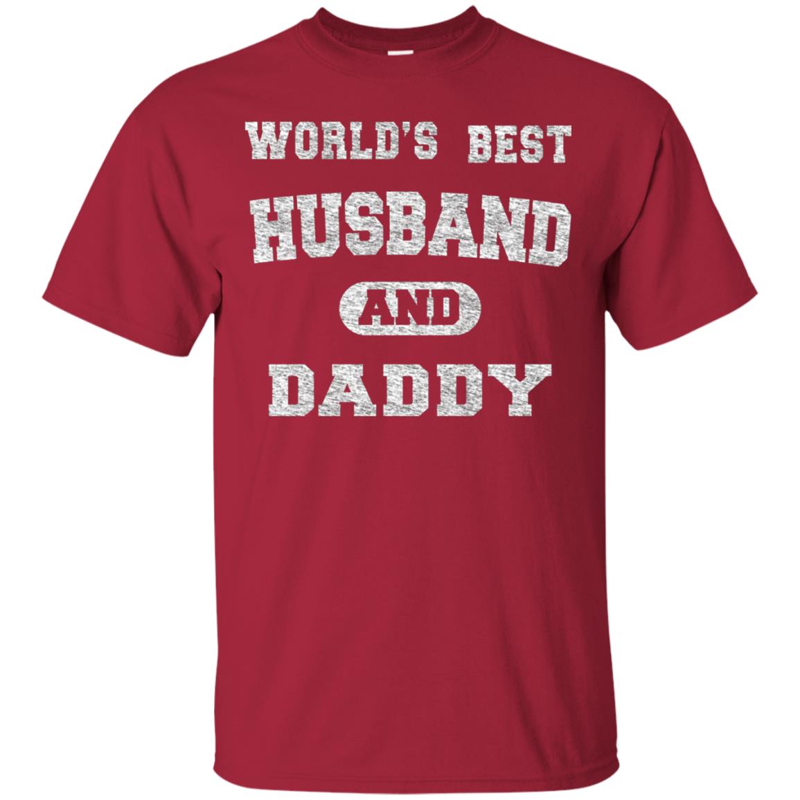 Worlds Best Husband And Daddy Family Shirt Cardinal