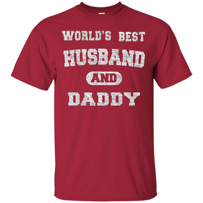 Worlds Best Husband And Daddy Family Shirt Cardinal