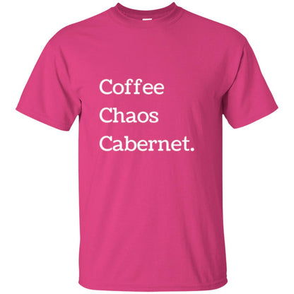 Coffee Chaos Cabernet T-shirt Heliconia