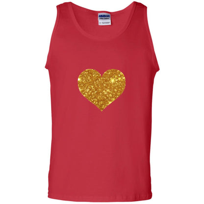 Valentine_s Day T-shirt Gold Heart Red
