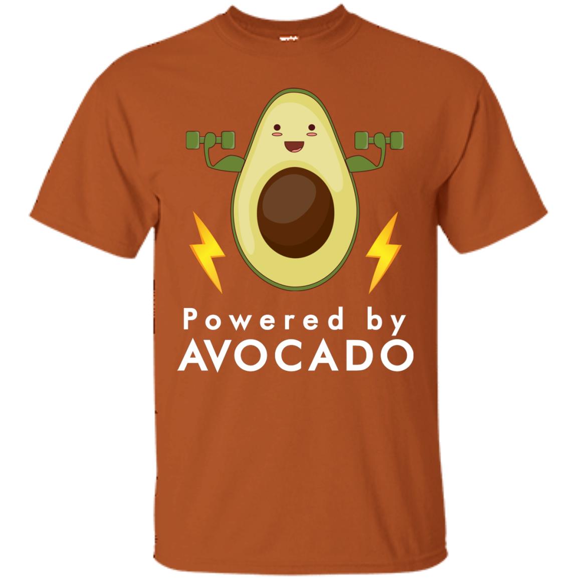 Powered By Avocado Fitness Shirt Texas Orange