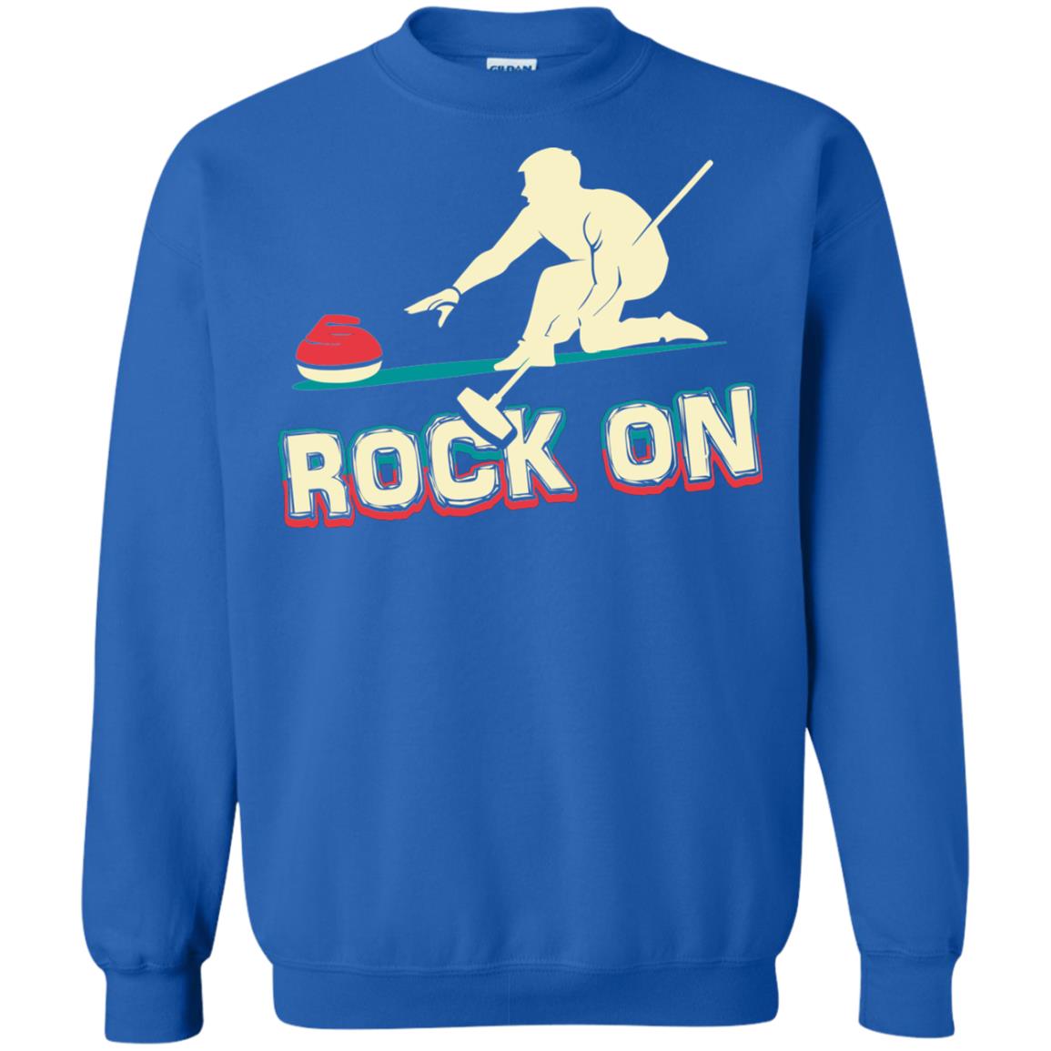Curling Winter Lover T-shirt Rock On Curling Winter Sports Royal