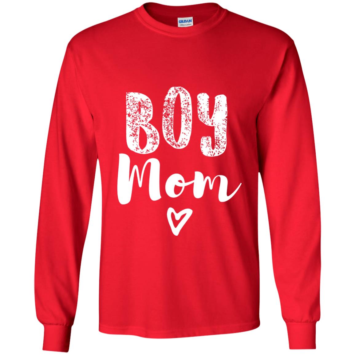 Cute Boy Mom T-shirt Red