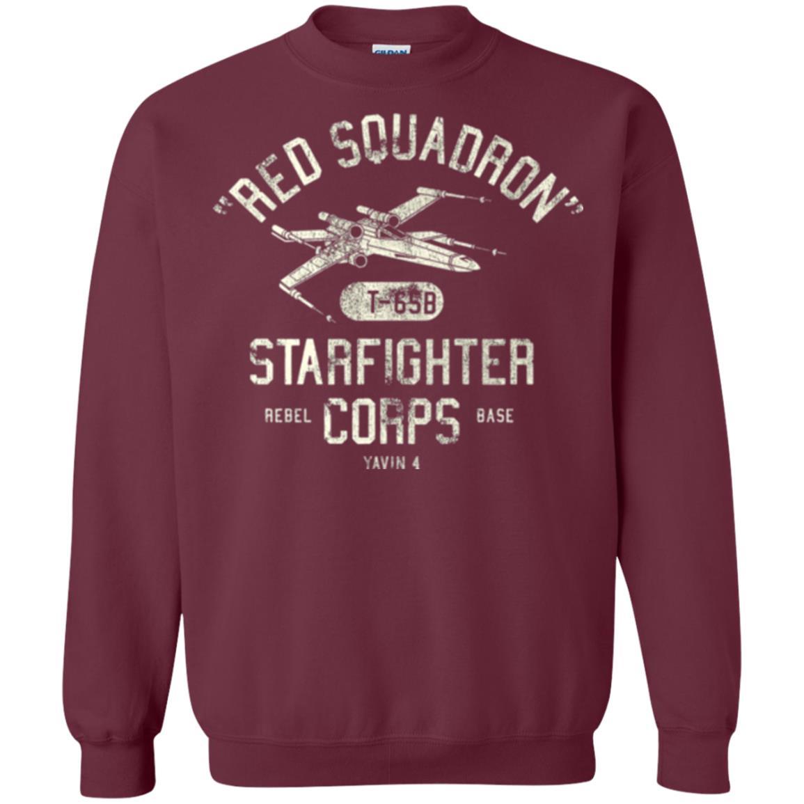 Movie T-shirt Red Squadron Starfighter Rebel Corps Base Maroon