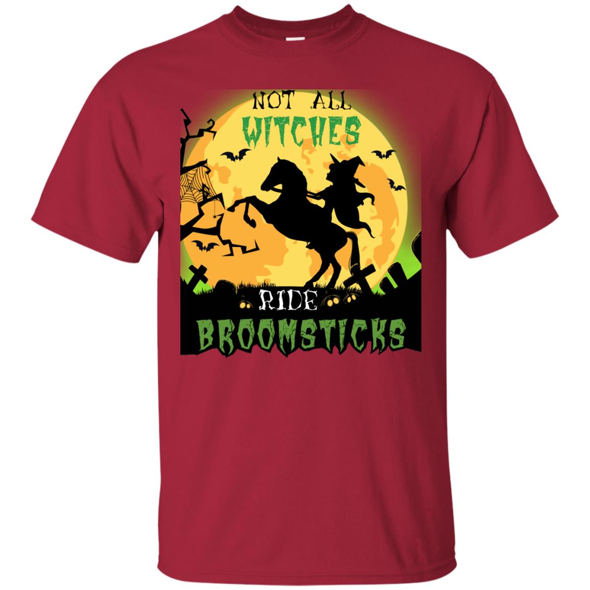 Not All Witches Ride Broomsticks Witches Ride A Horse Funny Halloween Shirt Cardinal