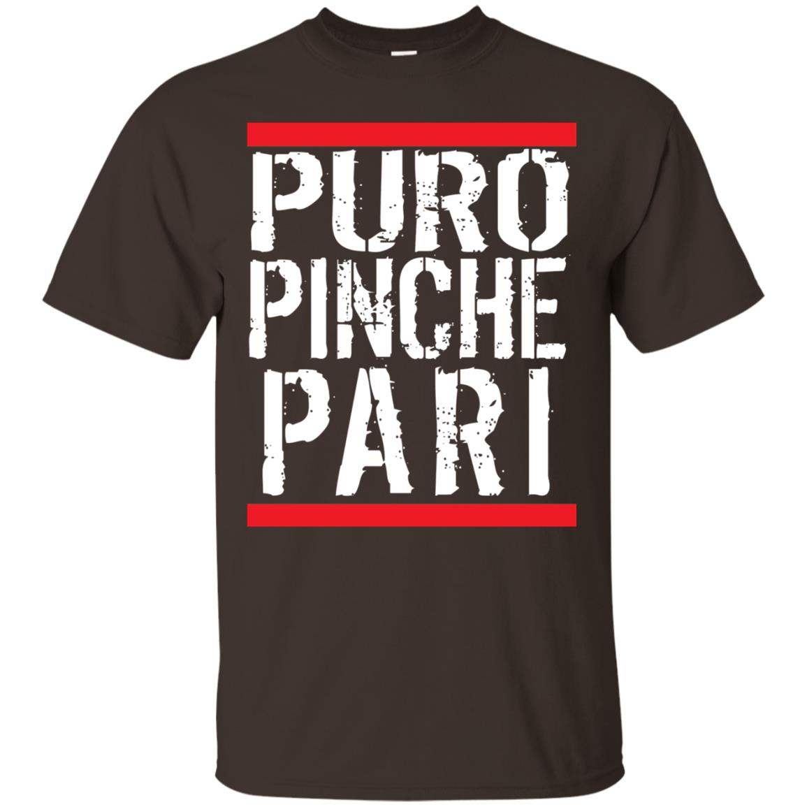 Puro Pinche Pari Party Funny Mexican T-shirt Dark Chocolate