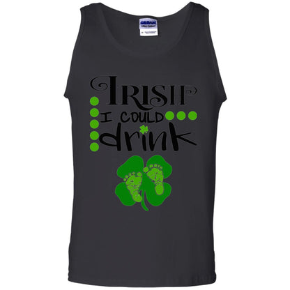 Baby Irish I Could Drink Pregnancy St Patrick_s Day T-shirt Black