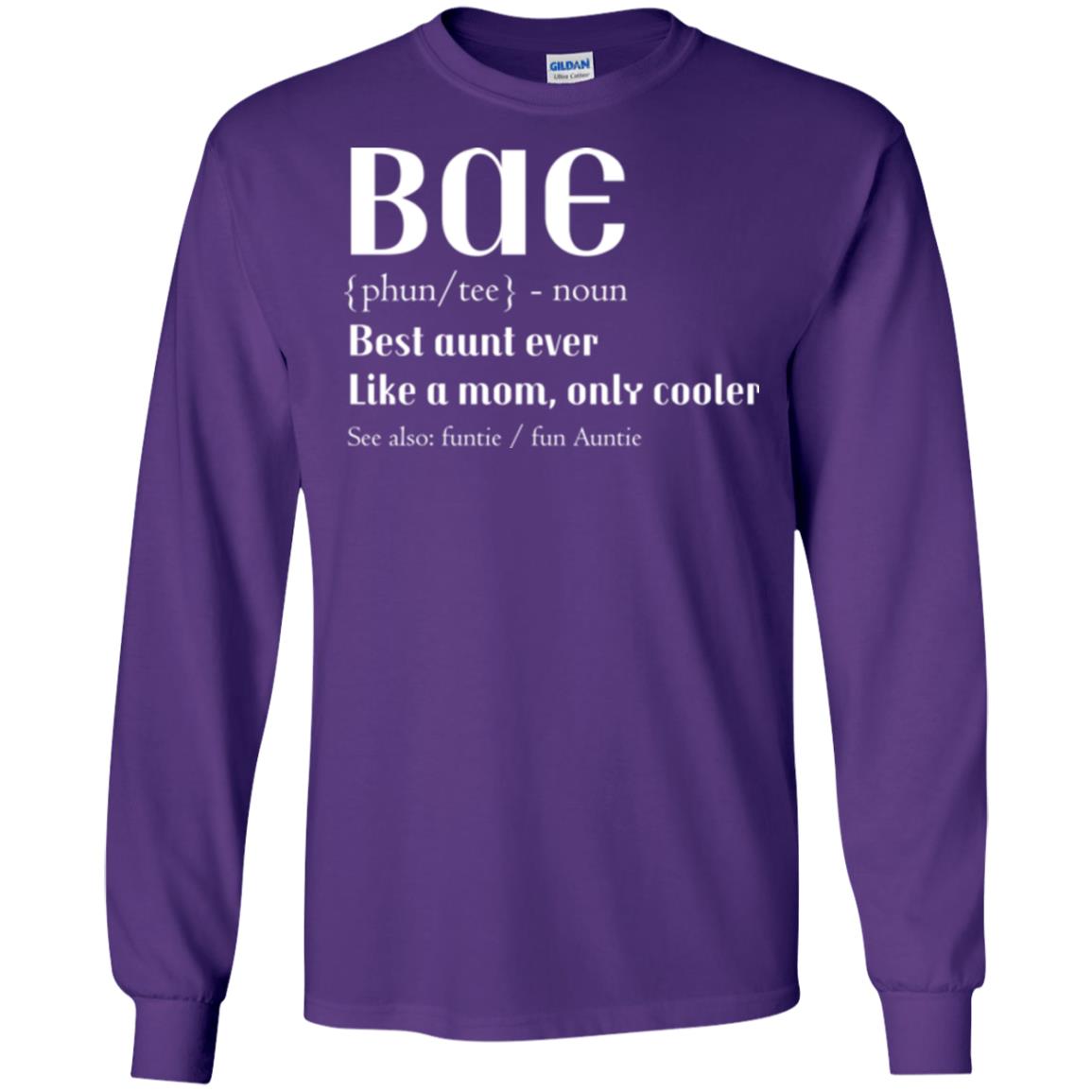 Bae Best Aunt Ever Shirt Purple