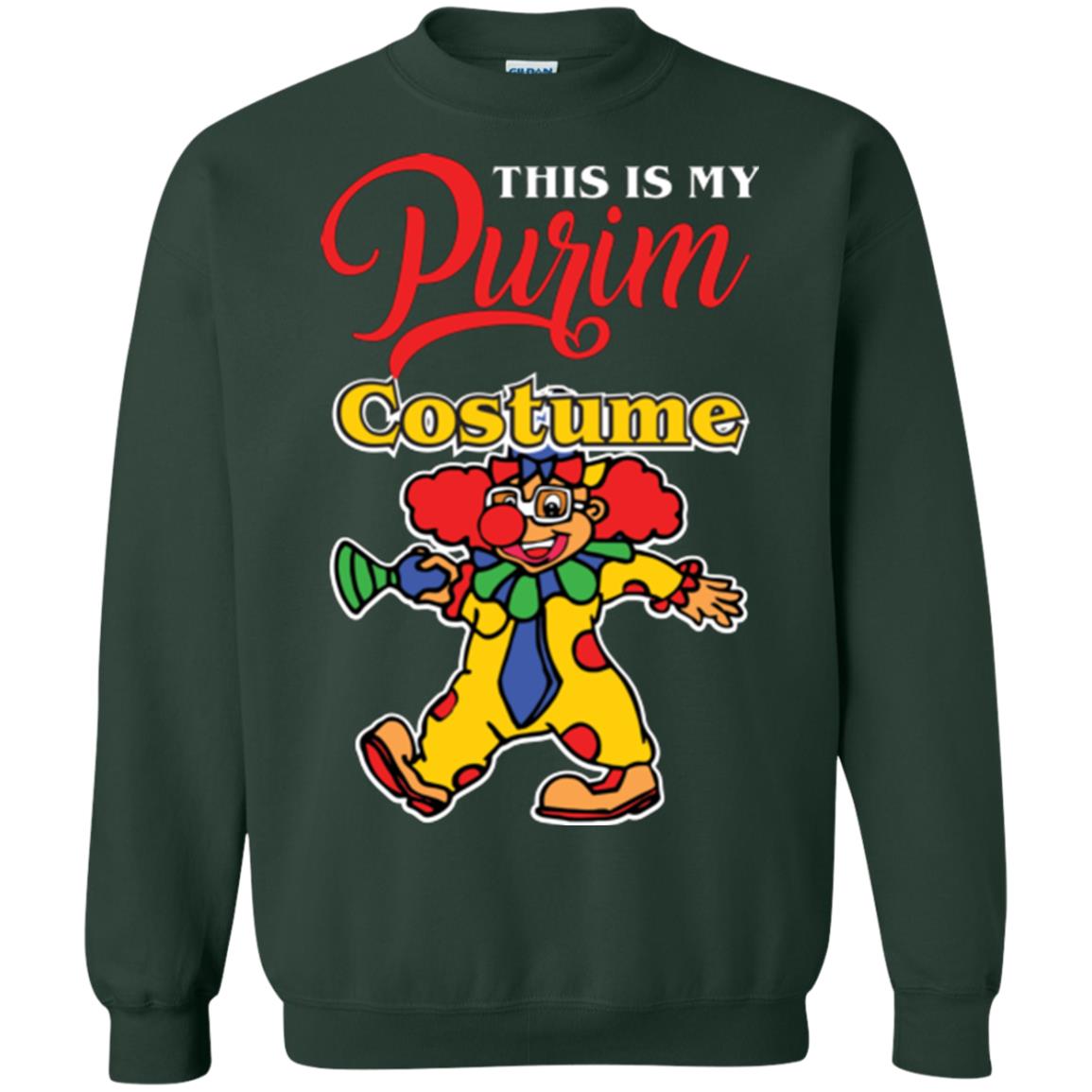 Purim Day T-shirt This Is My Purim Costume Forest Green
