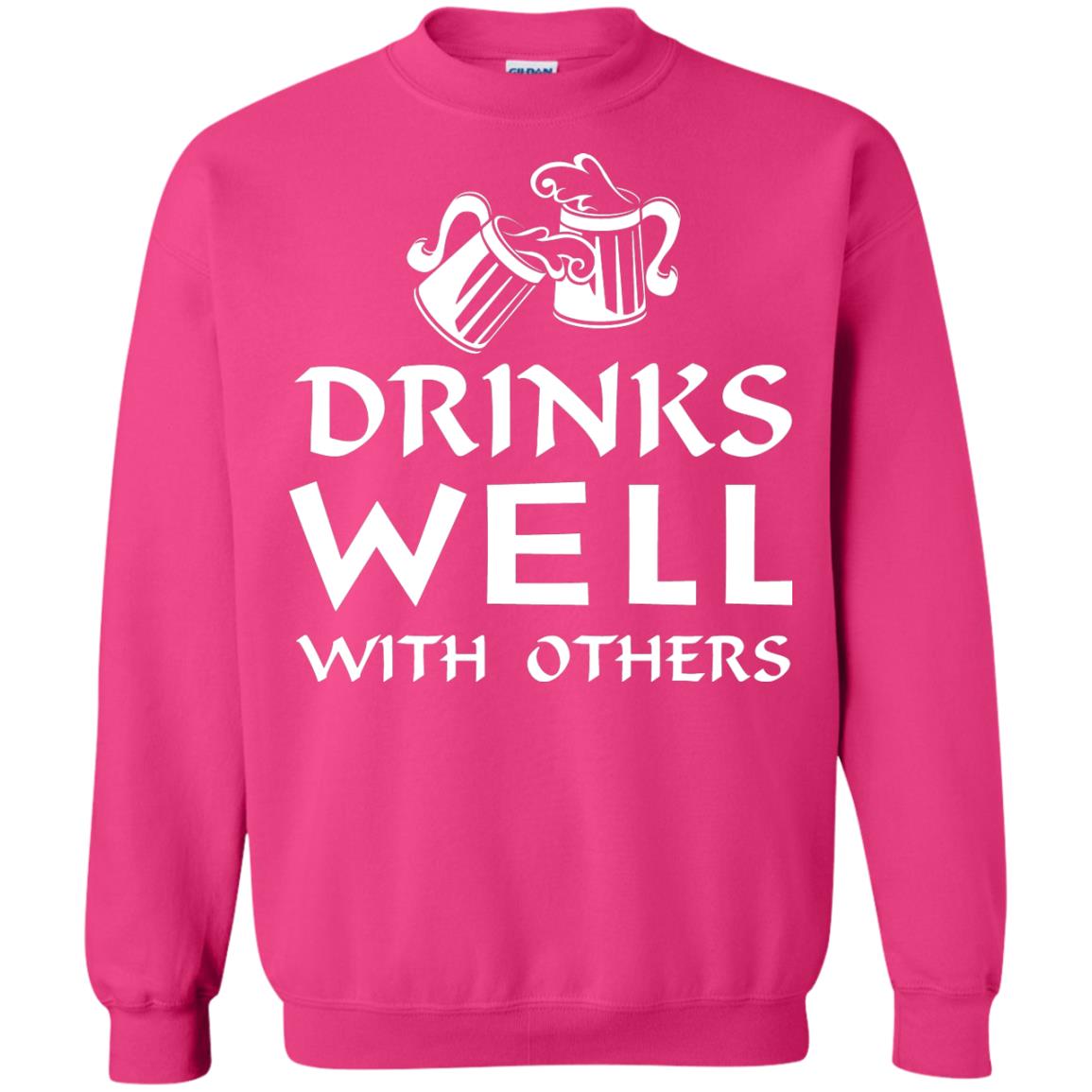 Drinks Well With Others St. Patrick_s Day T-shirt Heliconia