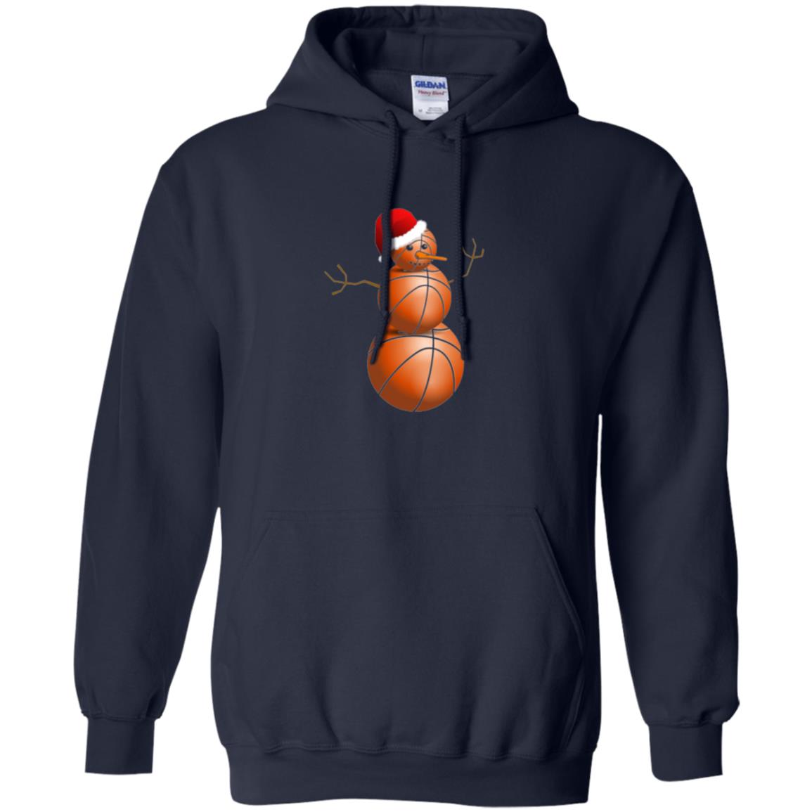 Christmas T-shirt Basketball Snowman Navy