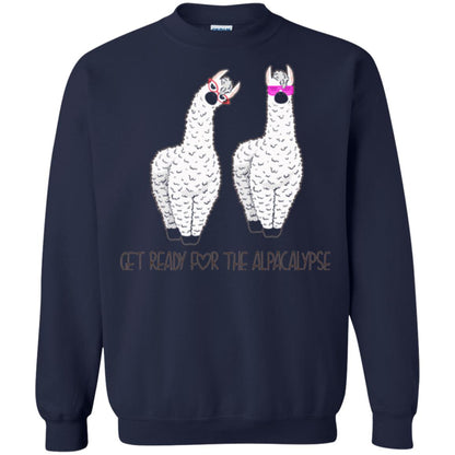 Funny Alpaca T-shirt Get Ready For The Alpacalypse Navy