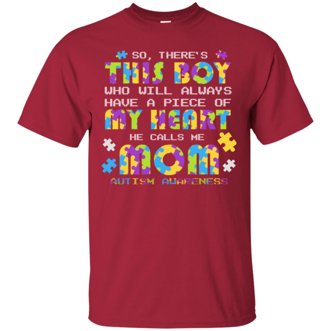He Calls Me Mom Autism Awareness Gift Shirt For Mom Cardinal