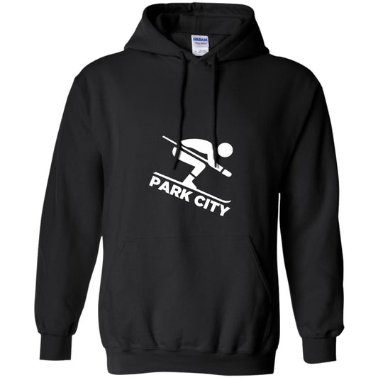 Downhill Skiing T-shirt Park City Utah Black