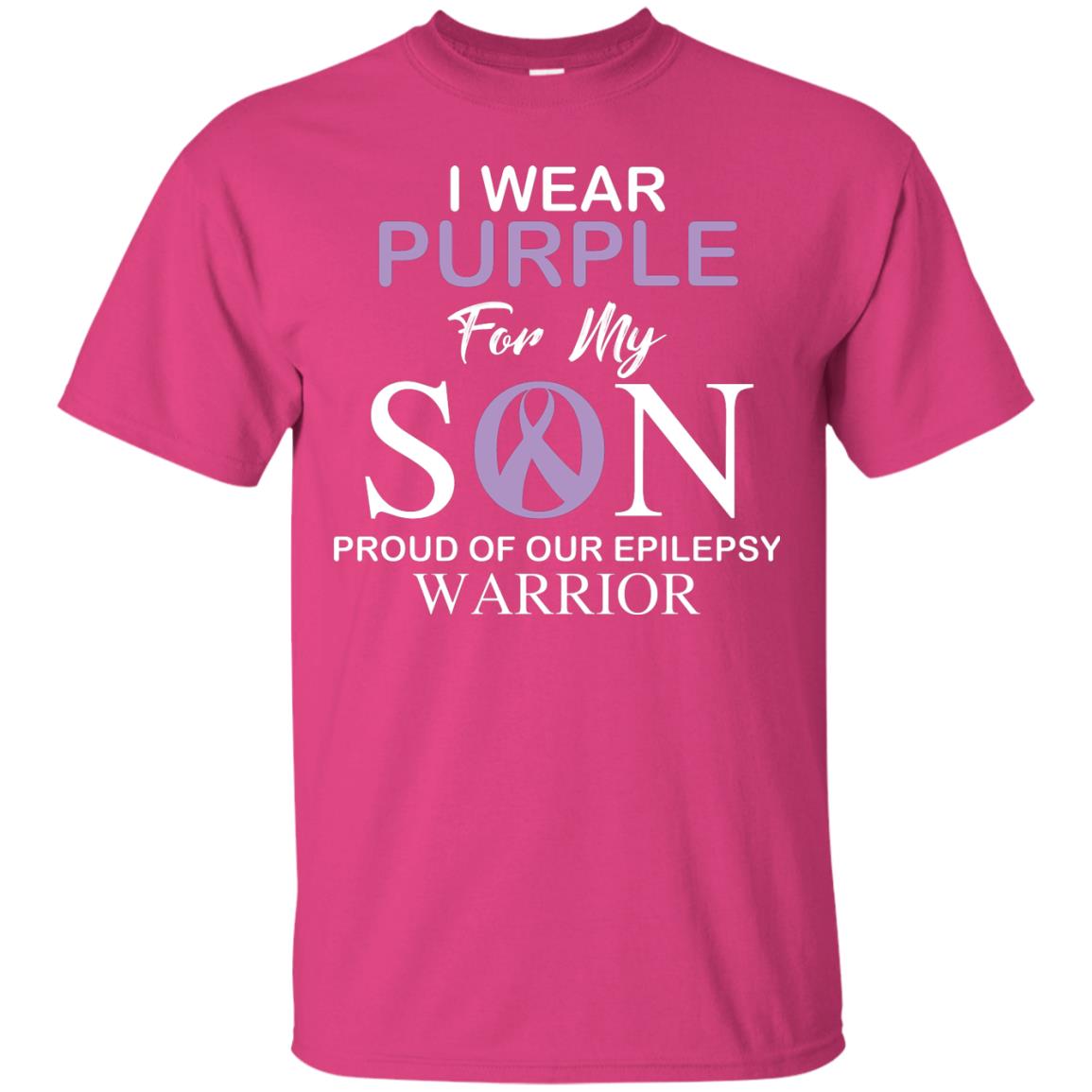 Epilepsy Warrior T-shirt I Wear Purple For My Son Proud Of Our Epilepsy Warrior Heliconia