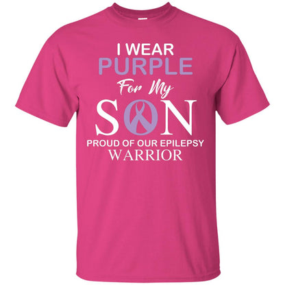 Epilepsy Warrior T-shirt I Wear Purple For My Son Proud Of Our Epilepsy Warrior Heliconia