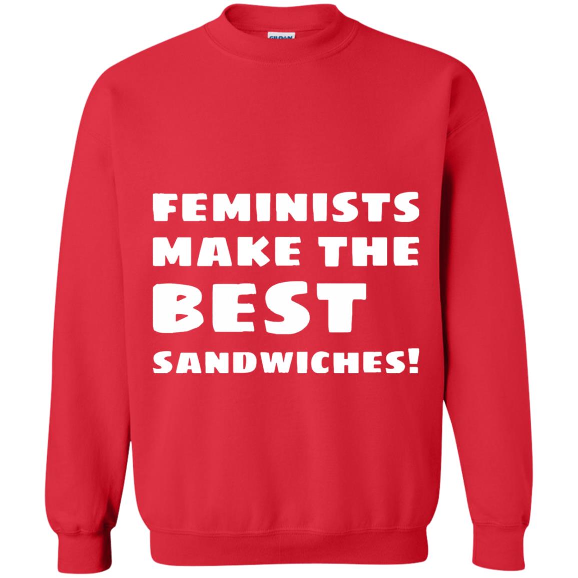 Feminists Make The Best Sandwiches Conversation T-shirt Red