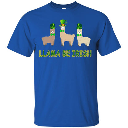 Llama Be Irish Ireland Gift Shirt Royal