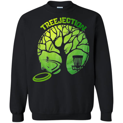 Funny Disc Golf T-shirt Treejection Black
