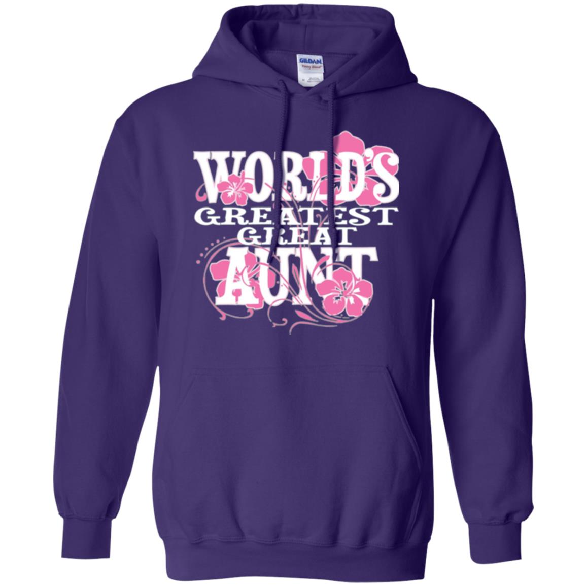 Aunt T-shirt World_s Greatest Great Aunt Purple