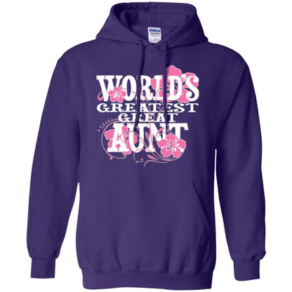 Aunt T-shirt World_s Greatest Great Aunt Purple