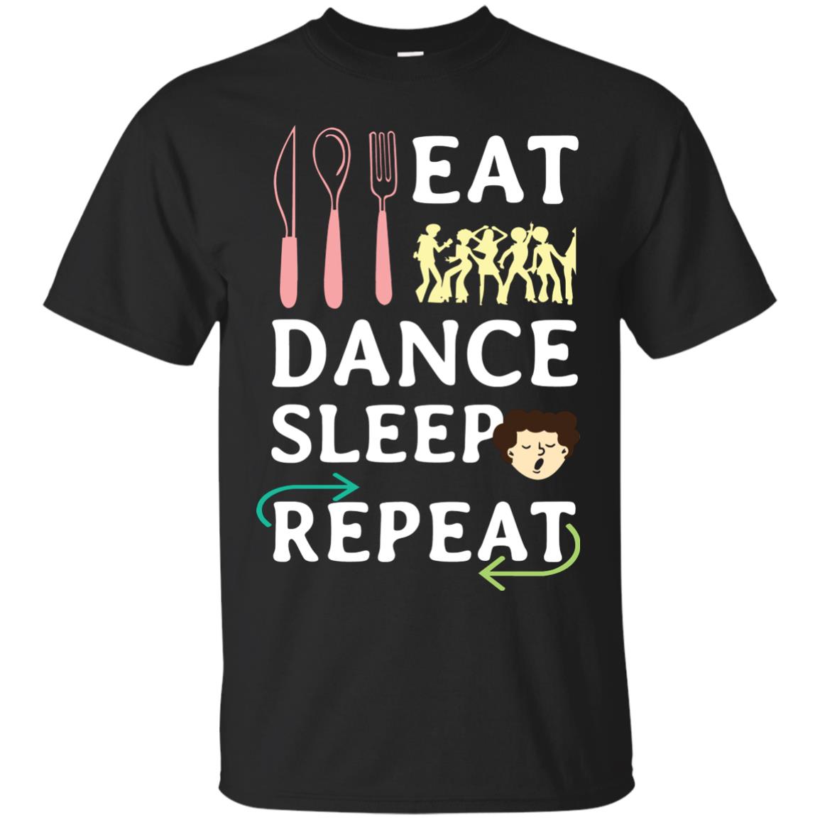 Eat Dance Sleep Repeat Dance Lover Shirt Black