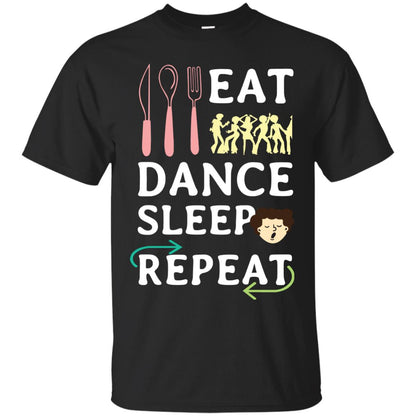 Eat Dance Sleep Repeat Dance Lover Shirt Black
