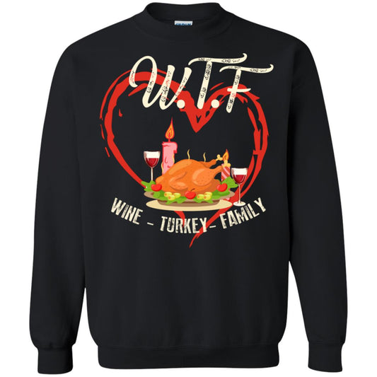Turkey Wine Family Thanksgiving Drinking Gift Shirt For Family Black
