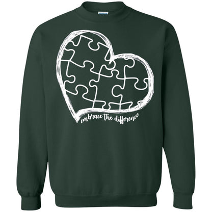 Autism Awareness Embrace Differences Shirt Forest Green