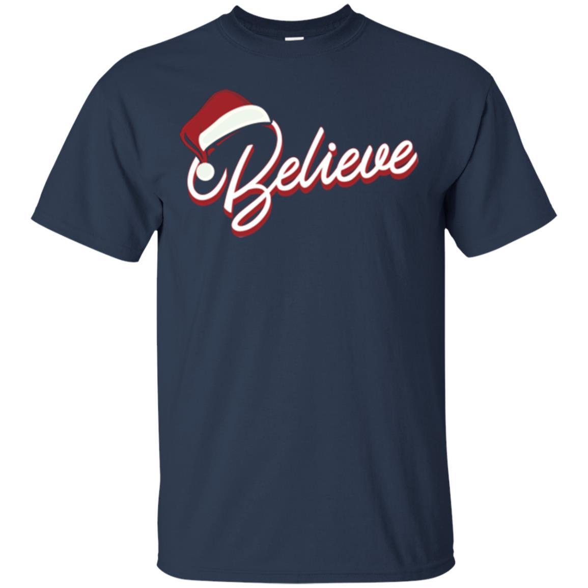 Christmas T-shirt Believe In Santa Claus Navy
