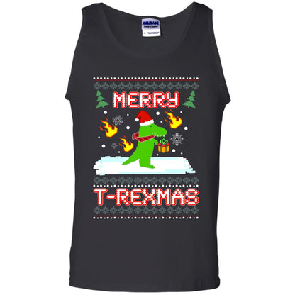 Merry T-rexmas X-mas Dinosaur Saurus Gift Shirt Black