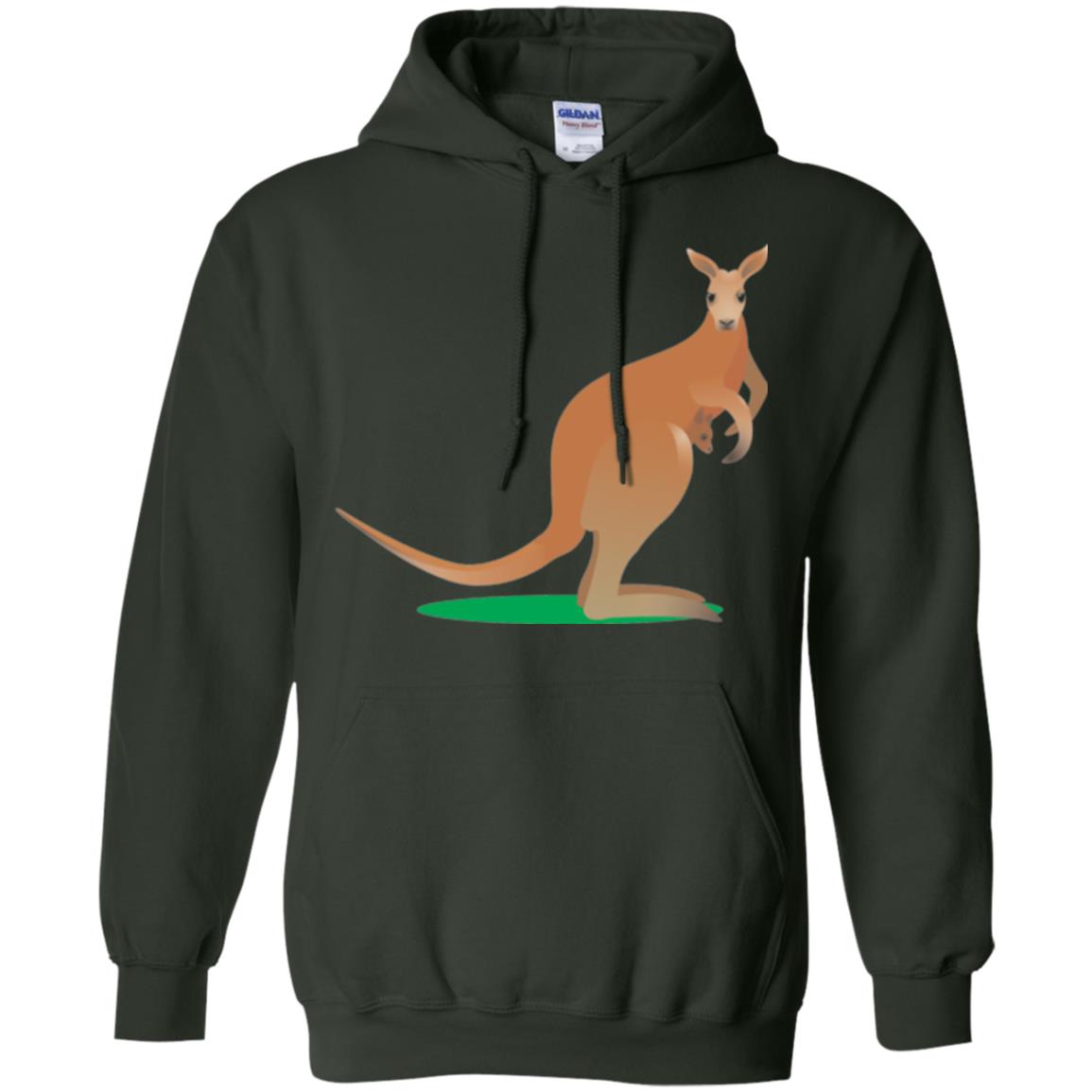 Mom Baby Kangaroo In Pouch Joey T-shirt Forest Green