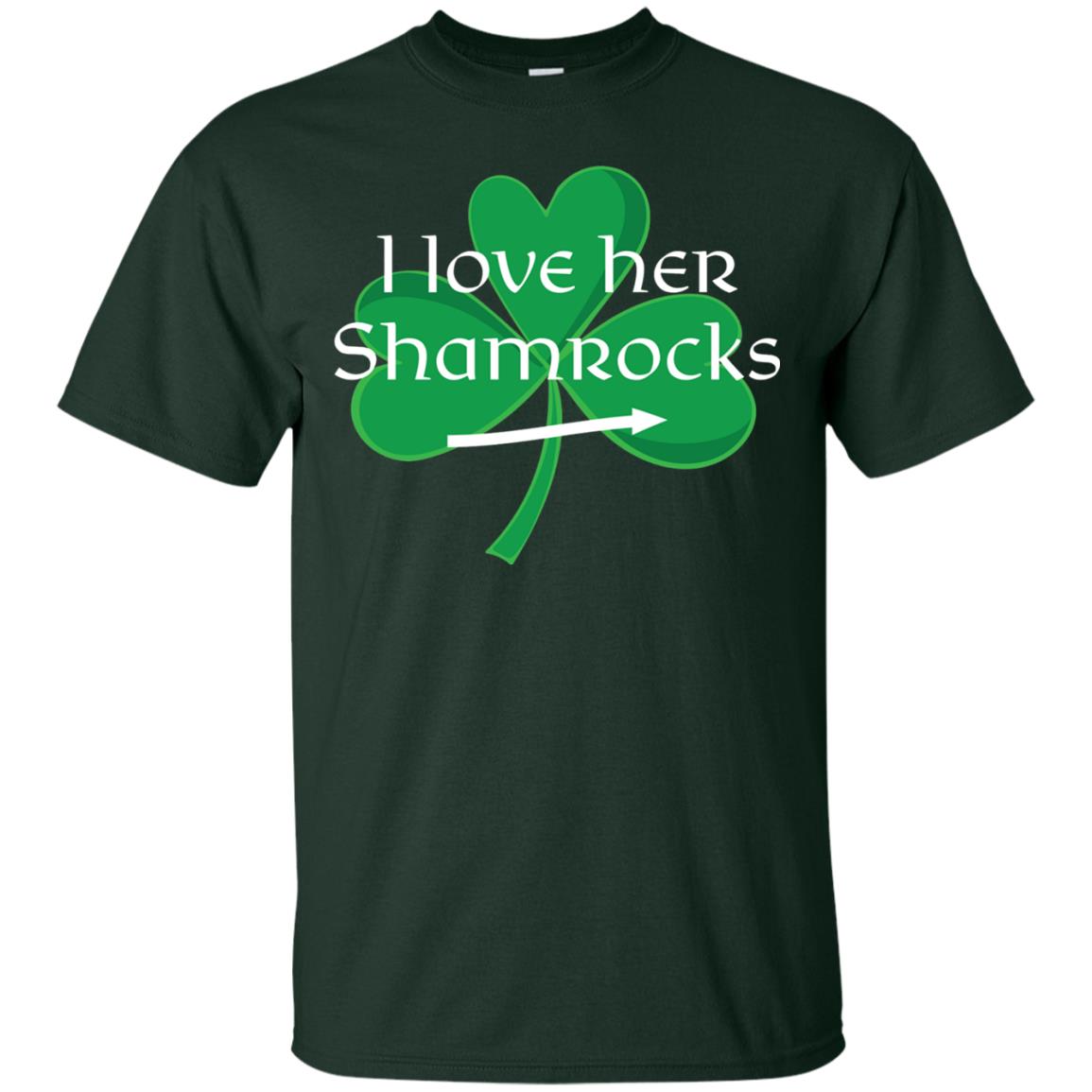 Saint Patrick_s Day T-shirt I Love Her Shamrocks Forest