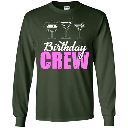 Birthday Crew Funny Girls Birthday Squad T-shirt Forest Green