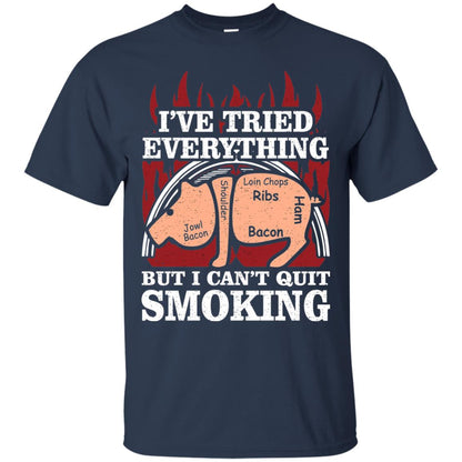 Tried Everything But Cant Quit Smoking Barbecue Shirt Navy