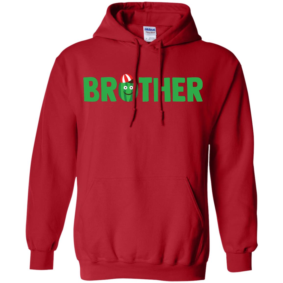 Brother Watermelon Funny Summer Melon Fruit Shirt For Brother Red