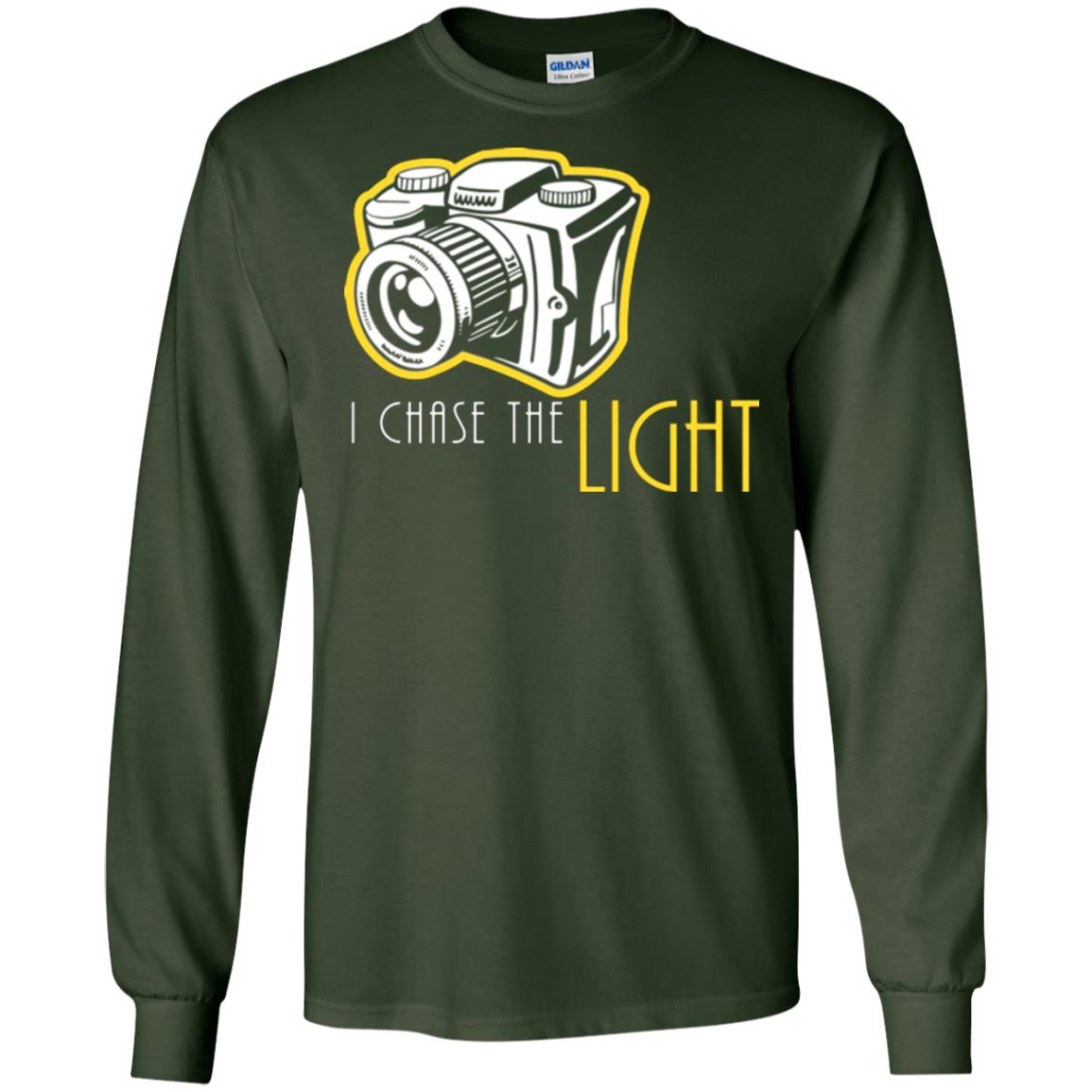Photography Lover T-shirt I Chase The Light Forest Green