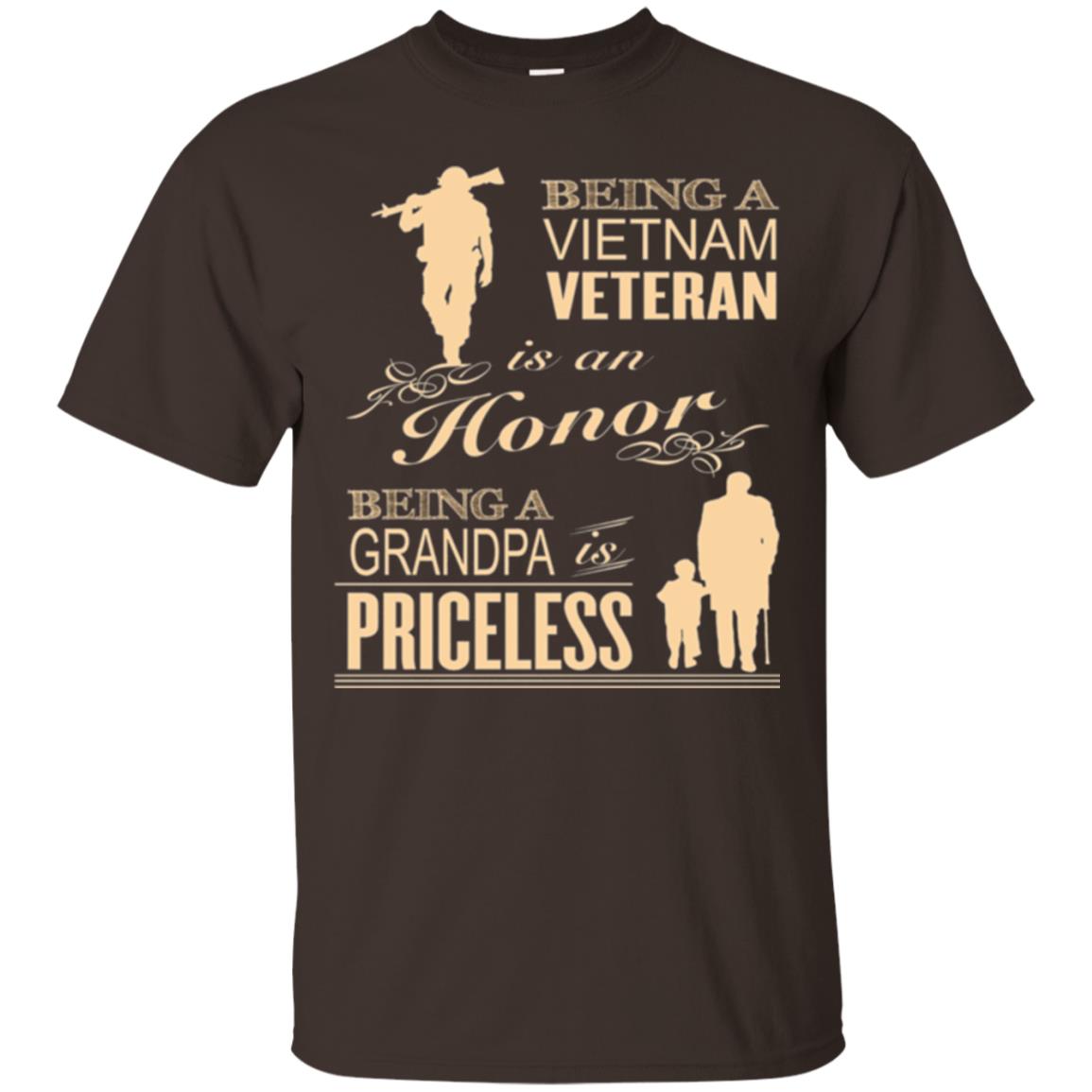 Veteran T-shirt Being A Vietnam Veteran Is An Honor Dark Chocolate