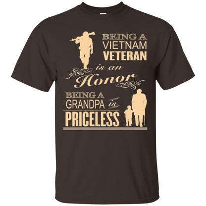 Veteran T-shirt Being A Vietnam Veteran Is An Honor Dark Chocolate