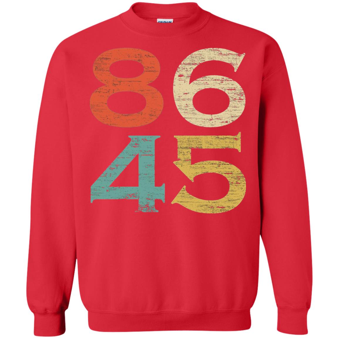 Classic Vintage Style 86 45 Anti Trump T-shirt Red