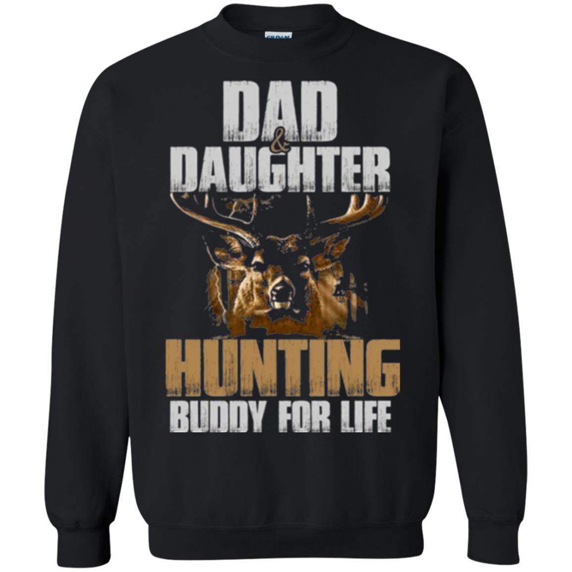 Family Christmas T-shirt Dad And Daughter Hunting Buddy For Life Black