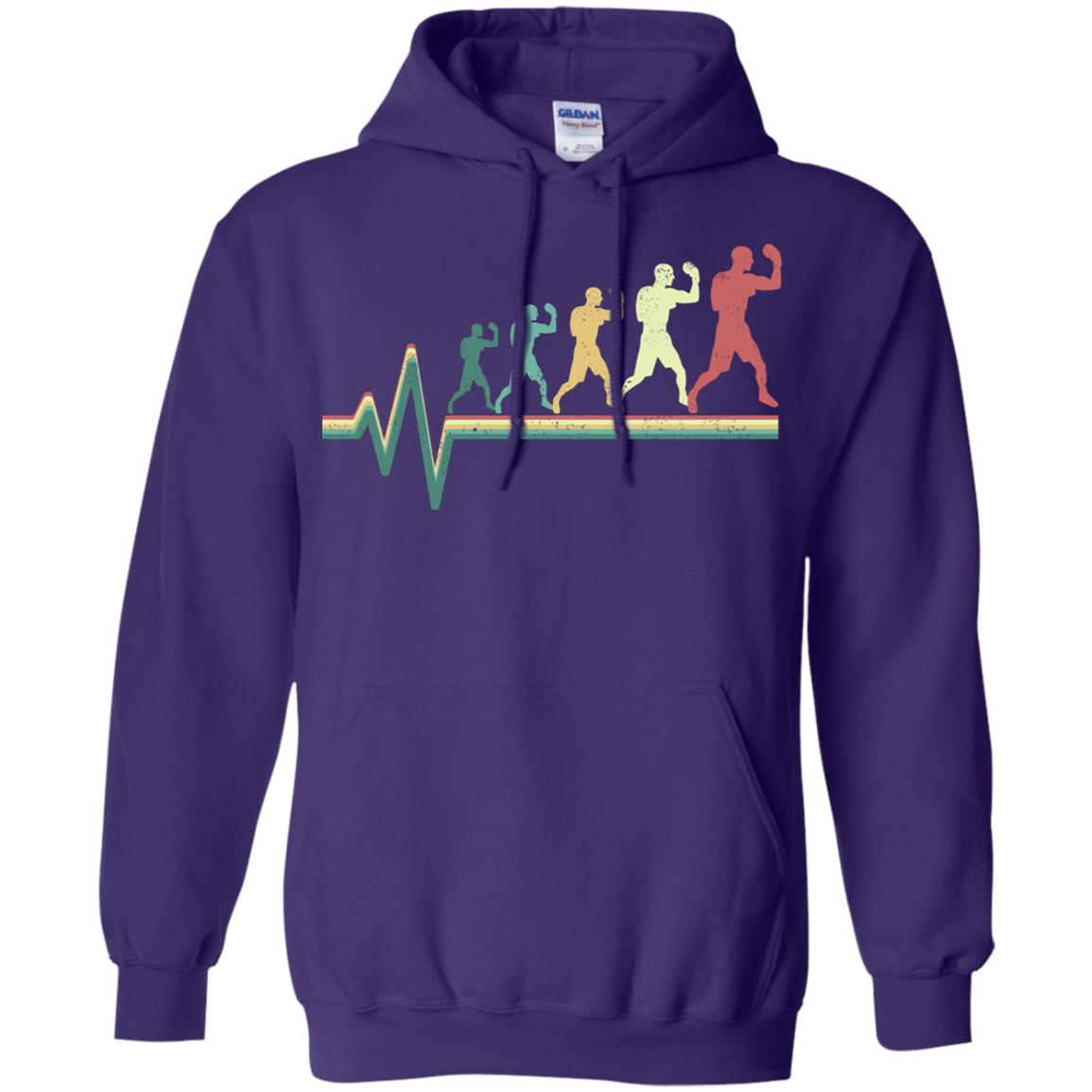 Boxing Heartbeat Boxer Gift Shirt Purple