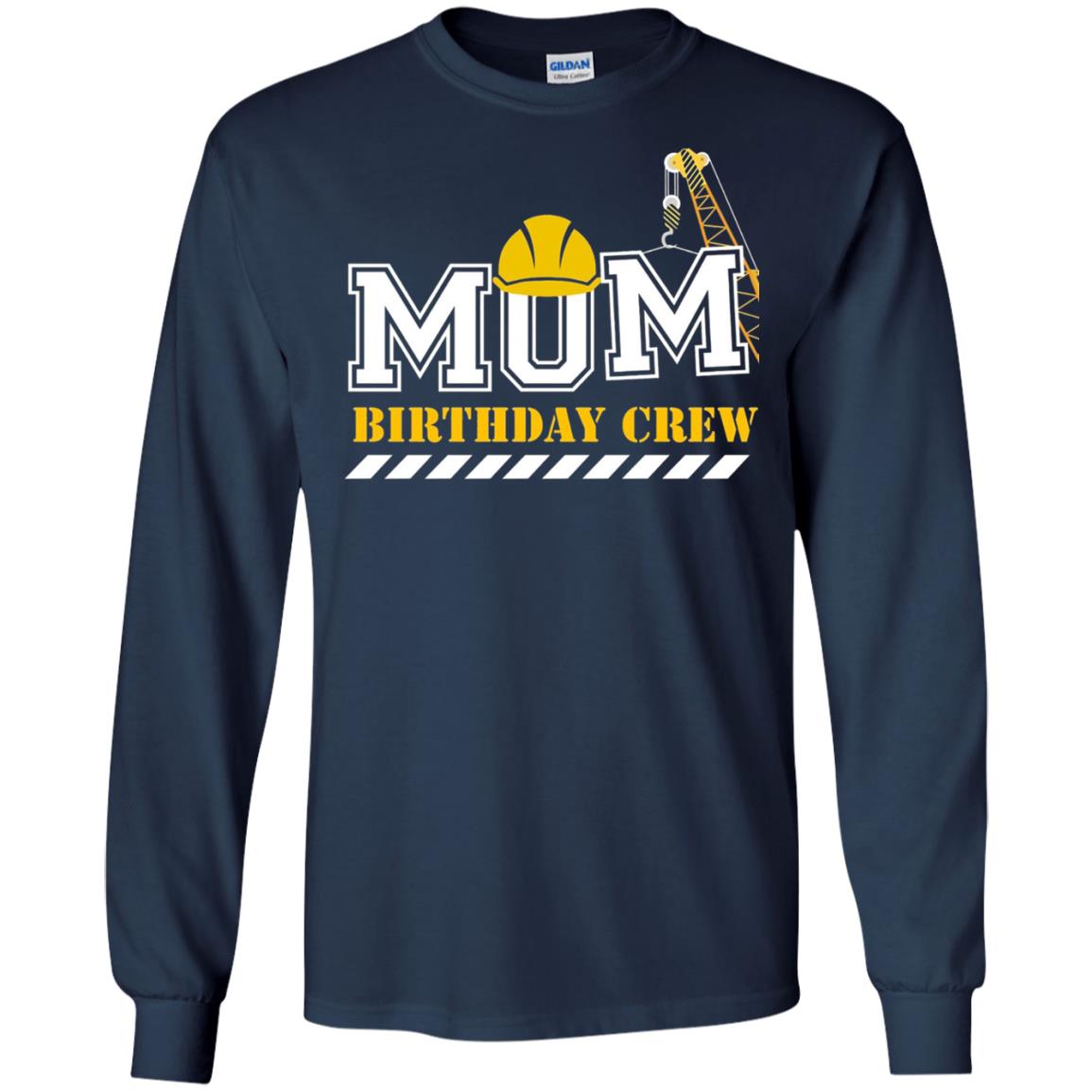 Mom Birthday Crew Mommy T-shirt Navy